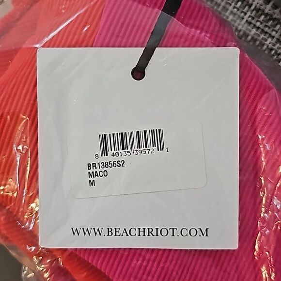 Beach Riot Women's Nia One-Piece Swimsuit Size medium- Magenta Coral - Picture 13 of 14